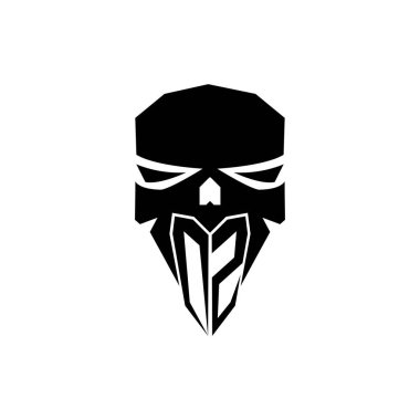 OZ ilk ESport oyun logosu. Modern kafa Kafatası şablon vektör logosu