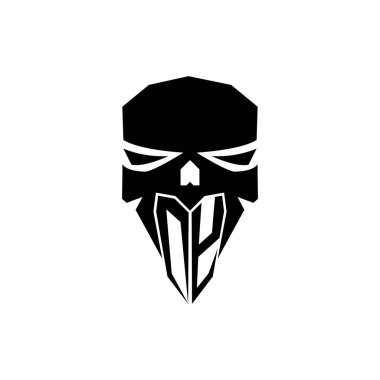 OY İlk ESport oyun logosu. Modern kafa Kafatası şablon vektör logosu