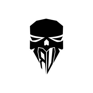 Karavan ESport oyun logosu. Modern kafa Kafatası şablon vektör logosu