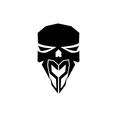 SZ İlk ESport oyun logosu. Modern kafa Kafatası şablon vektör logosu