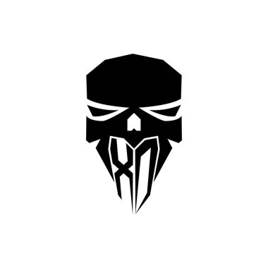 İkinci Kaptan ESport oyun logosu. Modern kafa Kafatası şablon vektör logosu