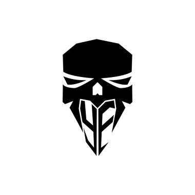 EVET ESport Oyun Logosu. Modern kafa Kafatası şablon vektör logosu