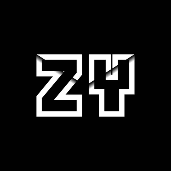 Zy单字标识字母消息包封图标样式模板向量 — 图库矢量图片