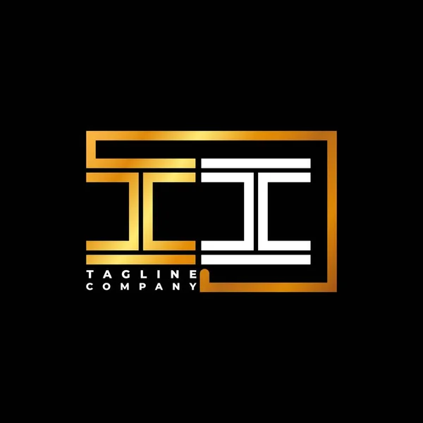 Логотип Літери Монограма Формує Лінію Золотий Векторний Шаблон Бізнес Монограма — стоковий вектор