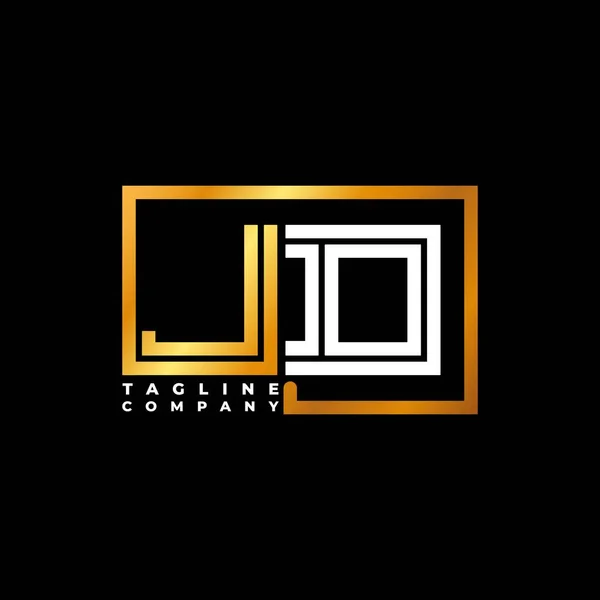 Логотип Письма Монограмма Формы Линии Золотой Вектор Шаблон Бизнес Монограмма — стоковый вектор