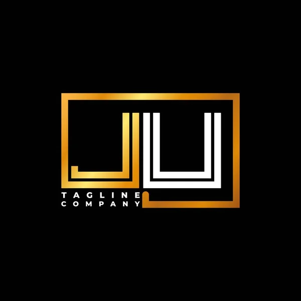Логотип Буква Монограммы Формы Линии Золотой Вектор Шаблон Бизнес Монограмма — стоковый вектор