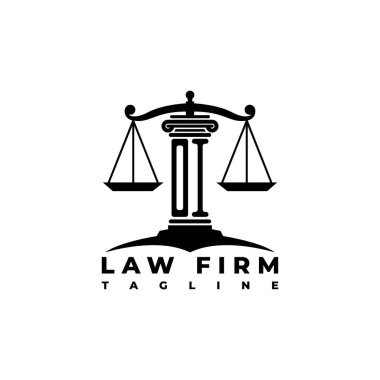 OI Monogram Logo Harf Sütunları Geometrik biçim vektörü, Hukuk Firması