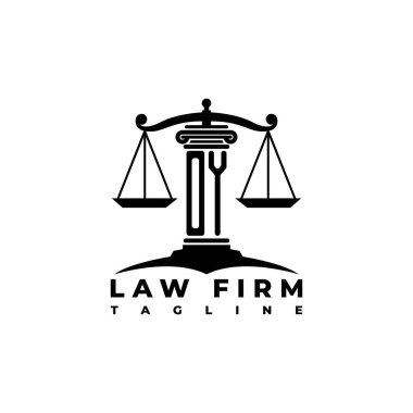 OY Monogram Logo Harfi Sütunları Geometrik biçim vektörü, Hukuk Firması