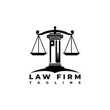 PW Monogram Logo Harf Sütunları Geometrik biçim vektörü, Hukuk Firması