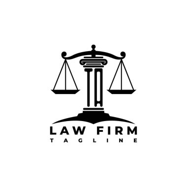 TA Monogram Harf Sütunları Geometrik biçim vektörü, Hukuk Firması