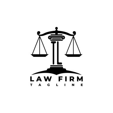 TL Monogram Logo Harf Sütunları Geometrik biçim vektörü, Hukuk Firması