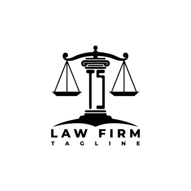 TS Monogram Harf Sütunları Geometrik biçim vektörü, Hukuk Firması