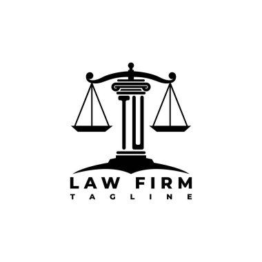 TU Monogram Harf Sütunları Geometrik biçim vektörü, Hukuk Firması