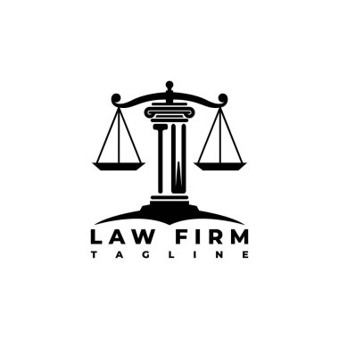 TW Monogram Logo Harfi Sütunları Geometrik biçim vektörü, Hukuk Firması