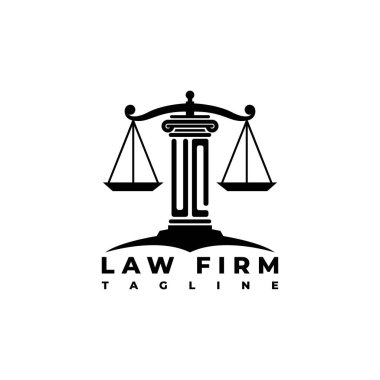 UQ Monogram Logo Harfi Sütunları Geometrik biçim vektörü, Hukuk Firması