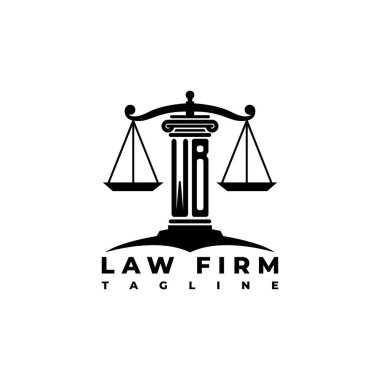 WB Monogram Logo Harf Sütunları Geometrik biçim vektörü, Hukuk Firması