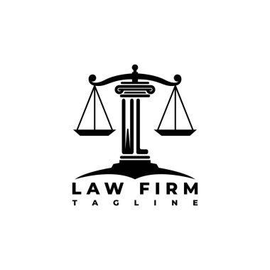 WL Monogram Logo Harf Sütunları Geometrik biçim vektörü, Hukuk Firması