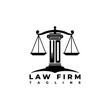 WO Monogram Logo Harf Sütunları Geometrik biçim vektörü, Hukuk Firması