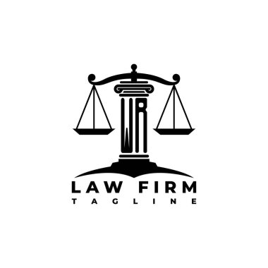 WR Monogram Logo Harf Sütunları Geometrik biçim vektörü, Hukuk Firması