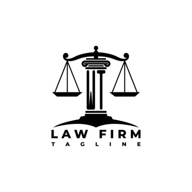 WT Monogram Logo Harf Sütunları Geometrik biçim vektörü, Hukuk Firması