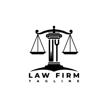 WY Monogram Logo Harf Sütunları Geometrik biçim vektörü, Hukuk Firması