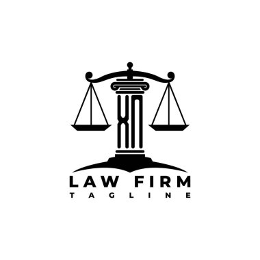 XN Monogram Logo Harf Sütunları Geometrik biçim vektörü, Hukuk Firması