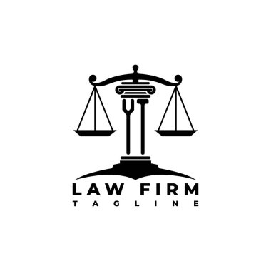 YT Monogram Logo Harfi Sütunları Geometrik biçim vektörü, Hukuk Firması