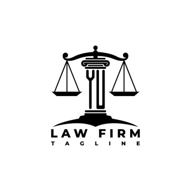 YU Monogram Logo Harf Sütunları Geometrik biçim vektörü, Hukuk Firması