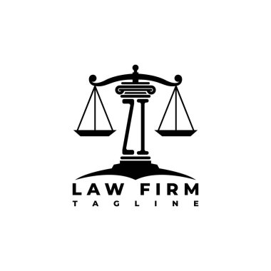 ZI Monogram Logo Harfi Sütunları Geometrik biçim vektörü, Hukuk Firması