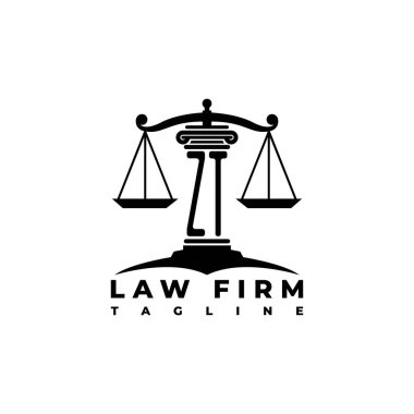 ZT Monogram Logo Harf Sütunları Geometrik biçim vektörü, Hukuk Firması