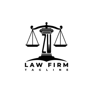 ZW Monogram Logo Harf Sütunları Geometrik biçim vektörü, Hukuk Firması