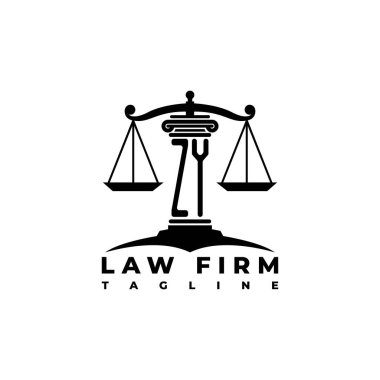 ZY Monogram Logo Harfi Sütunları Geometrik biçim vektörü, Hukuk Firması