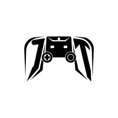 CT İlk ESport oyun logosu. Oyun konsolu biçim vektör şablonu