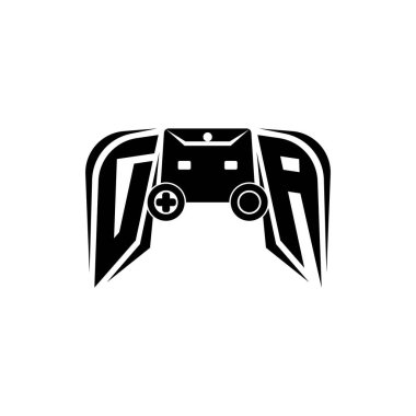 Bölge savcısının ESport oyun logosu. Oyun konsolu biçim vektör şablonu