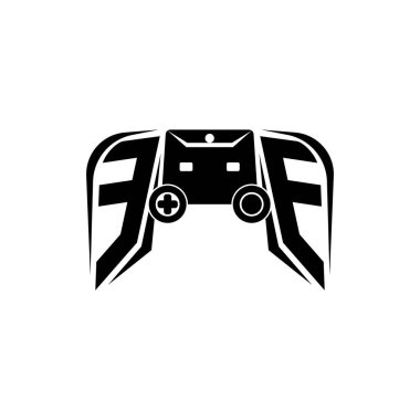 ESport 'un ilk oyun logosu. Oyun konsolu biçim vektör şablonu
