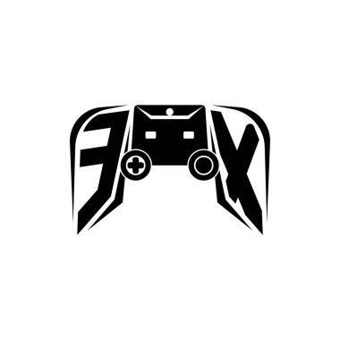 ESport 'un ilk oyun logosu. Oyun konsolu biçim vektör şablonu