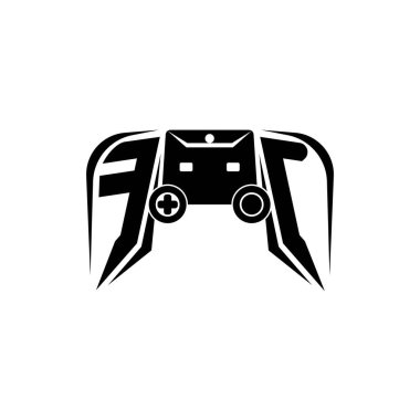 FC ESport 'un ilk oyun logosu. Oyun konsolu biçim vektör şablonu