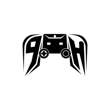 PH Başlangıç ESport oyun logosu. Oyun konsolu biçim vektör şablonu