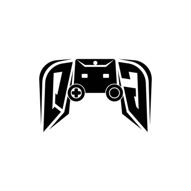 QG Başlangıç ESport oyun logosu. Oyun konsolu biçim vektör şablonu