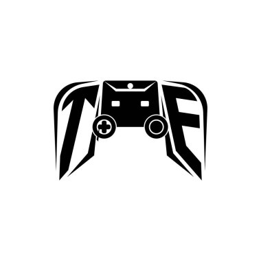 TE Başlangıç ESport oyun logosu. Oyun konsolu biçim vektör şablonu