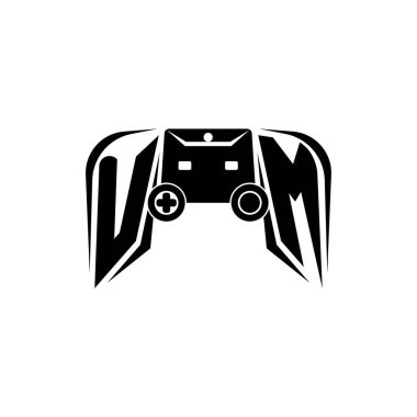 ESport 'un ilk oyun logosu. Oyun konsolu biçim vektör şablonu