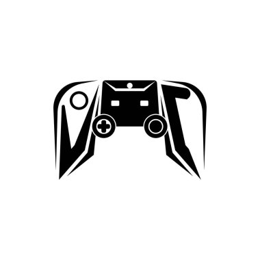 VC İlk ESport oyun logosu. Oyun konsolu biçim vektör şablonu