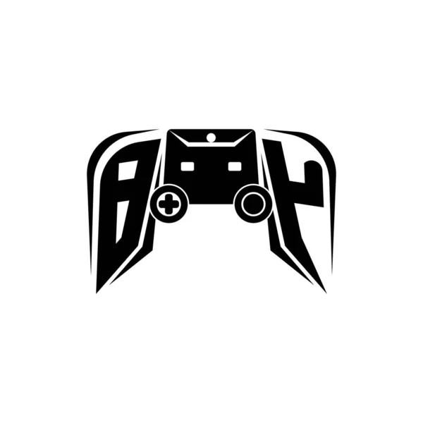 Por Logotipo Jogo Esport Inicial Modelo Vetor Estilo Console Jogo — Vetor de Stock