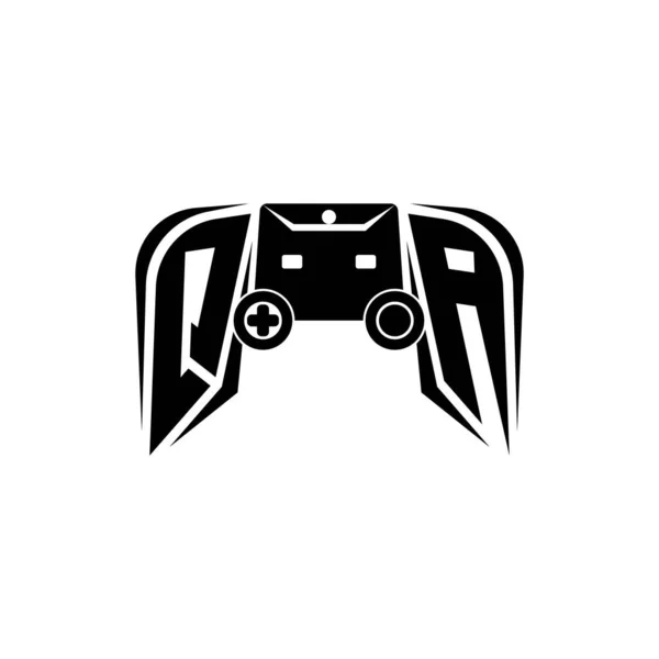 Initial Esport Gaming Logo Game Console Shape Style Vector Template — Stock Vector