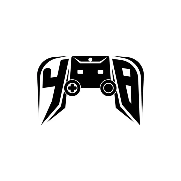 Inicial Logo Juego Esport Plantilla Vector Estilo Consola Juego — Vector de stock