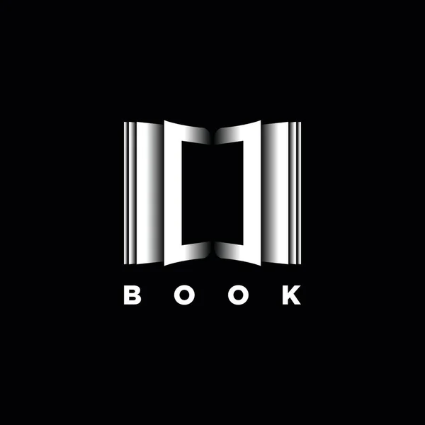 Monogramm Logo Letter Book Shape Style Template Vector Cover Book — Stockvektor