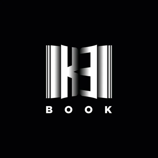 Монограмма Логотип Буква Форма Шаблона Формы Книги Вектор Обложка Книги — стоковый вектор
