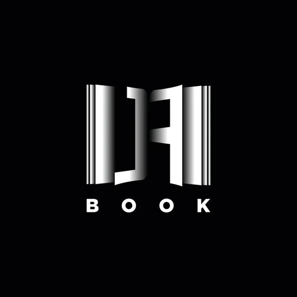 Монограмма Логотип Буква Форма Шаблона Шаблона Книги Вектор Обложка Книги — стоковый вектор