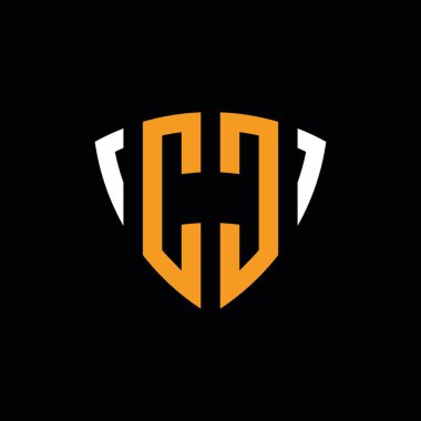 Siyah arkaplan üzerinde beyaz turuncu desenli CC logosu