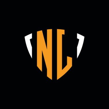 Siyah arkaplanda beyaz turuncu desenli NJ logosu